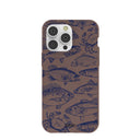 Coque iPhone 14 Pro Max marron chocolat motif Vintage Catch