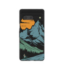 Coque Google Pixel 7 noire à motif Vintage Peaks