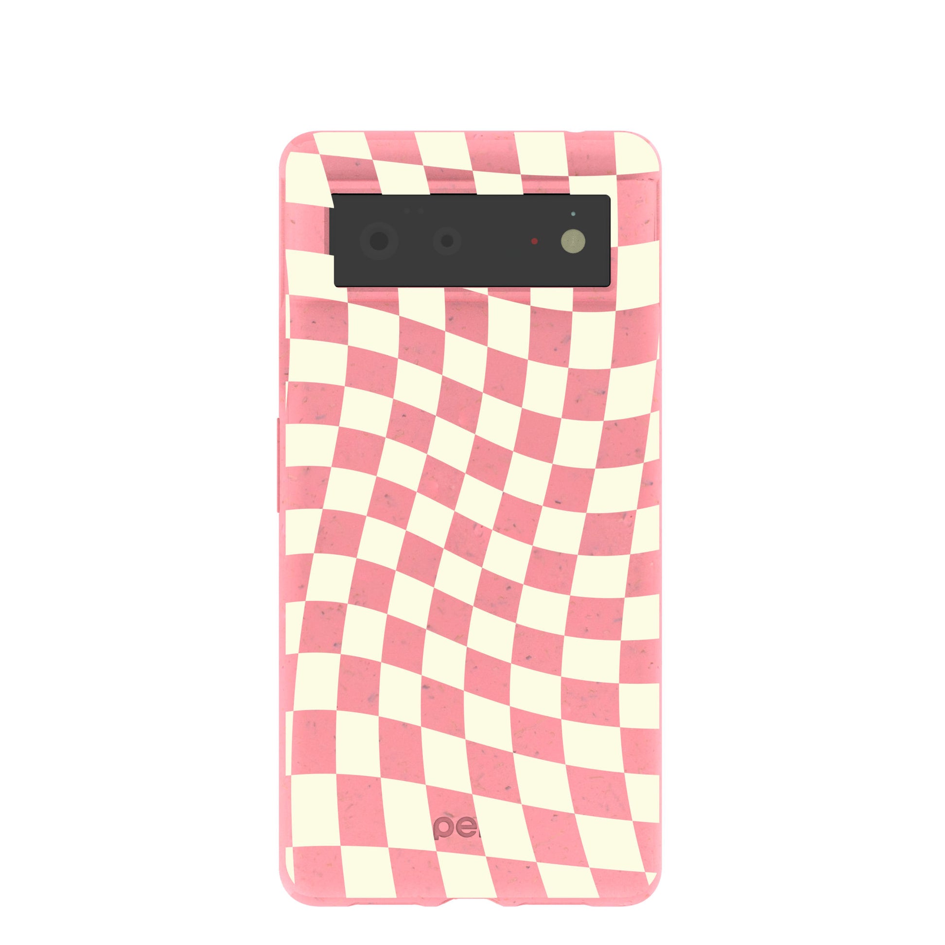 Bubblegum Pink Warped Checkers Google Pixel 6 Case