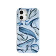 Coque iPhone 16 Baleines Bleu Poudre