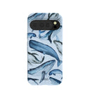 Coque Google Pixel 10/10 Pro à motif baleines bleu poudre