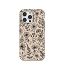 Coque iPhone 15 Pro Max motif coquillage et fleurs sauvages