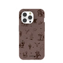 Coque Wild Frontier marron chocolat pour iPhone 14 Pro