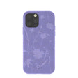 Coque pour iPhone 11 Pro avec broderies de fleurs sauvages lavande