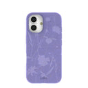 Lavender Wildflower Stitching iPhone 16 Case