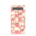 Coque Google Pixel 6a en laine rose bonbon « Tu seras à moi »