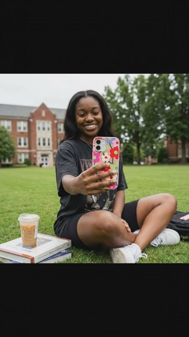 Bubblegum Pink Poppy Flora iPhone 16 Pro Case - Product video demonstration