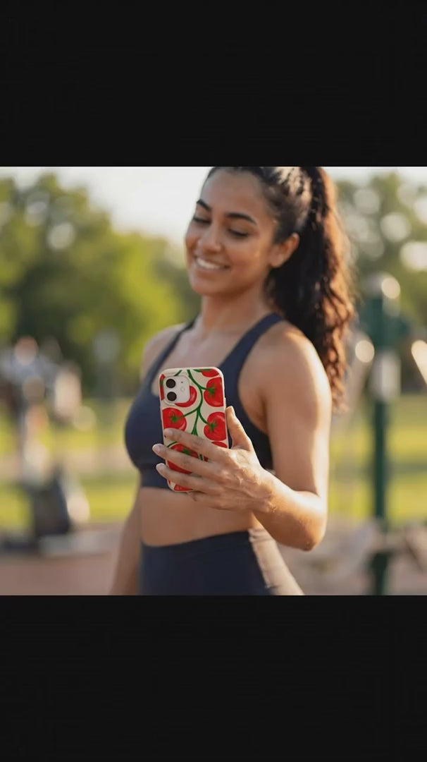 Seashell Tomato Tango iPhone 15 Case - Product video demonstration