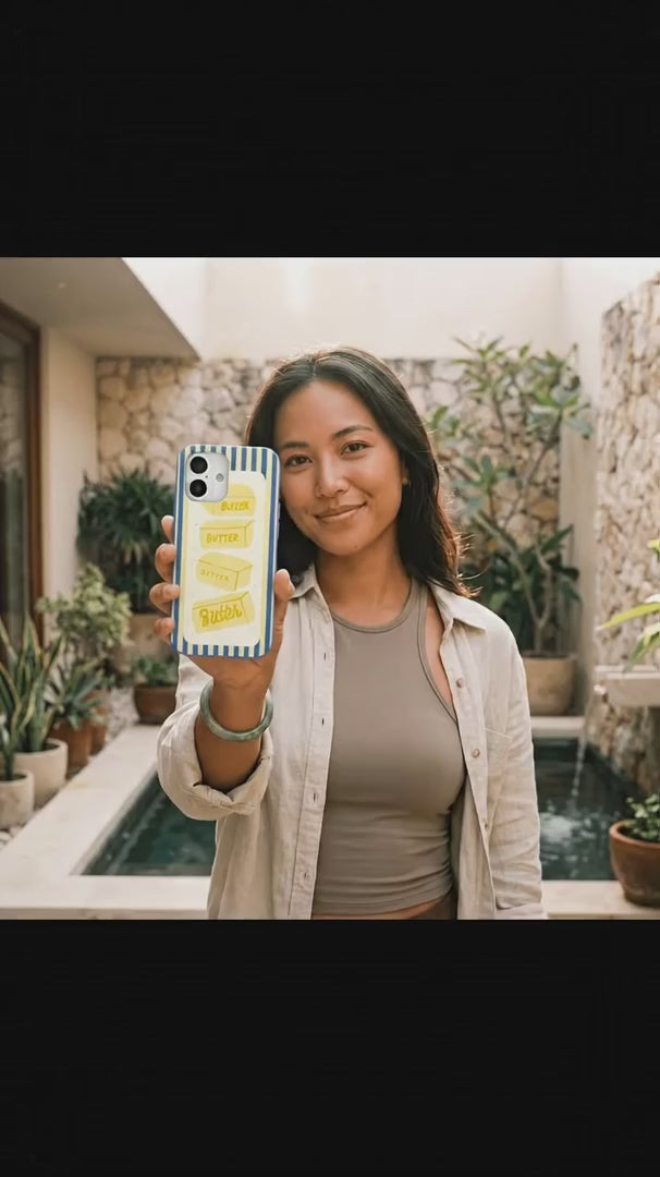 Electric Blue Butter Bars iPhone 16 Pro Case - Product video demonstration