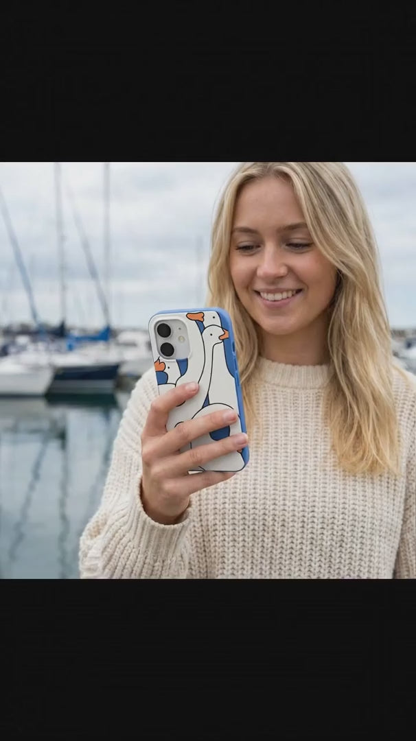 Electric Blue Silly Goose iPhone 15 Case - Product video demonstration