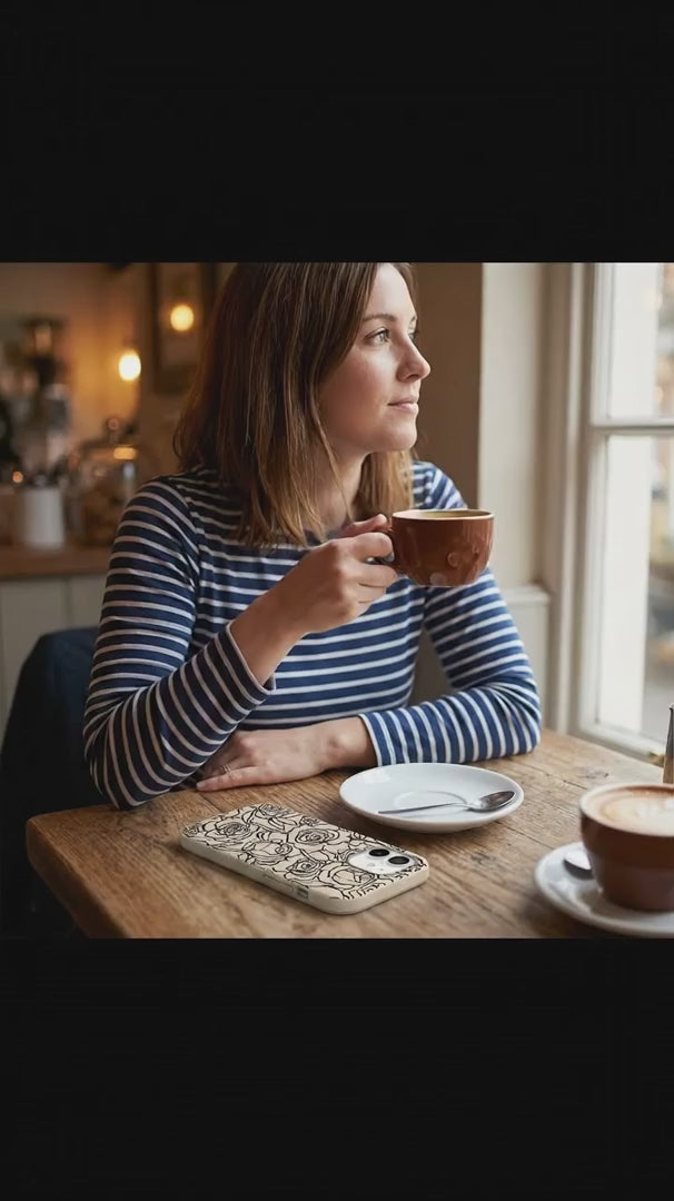 Seashell Inked Blooms iPhone 15 Pro Case - Product video demonstration