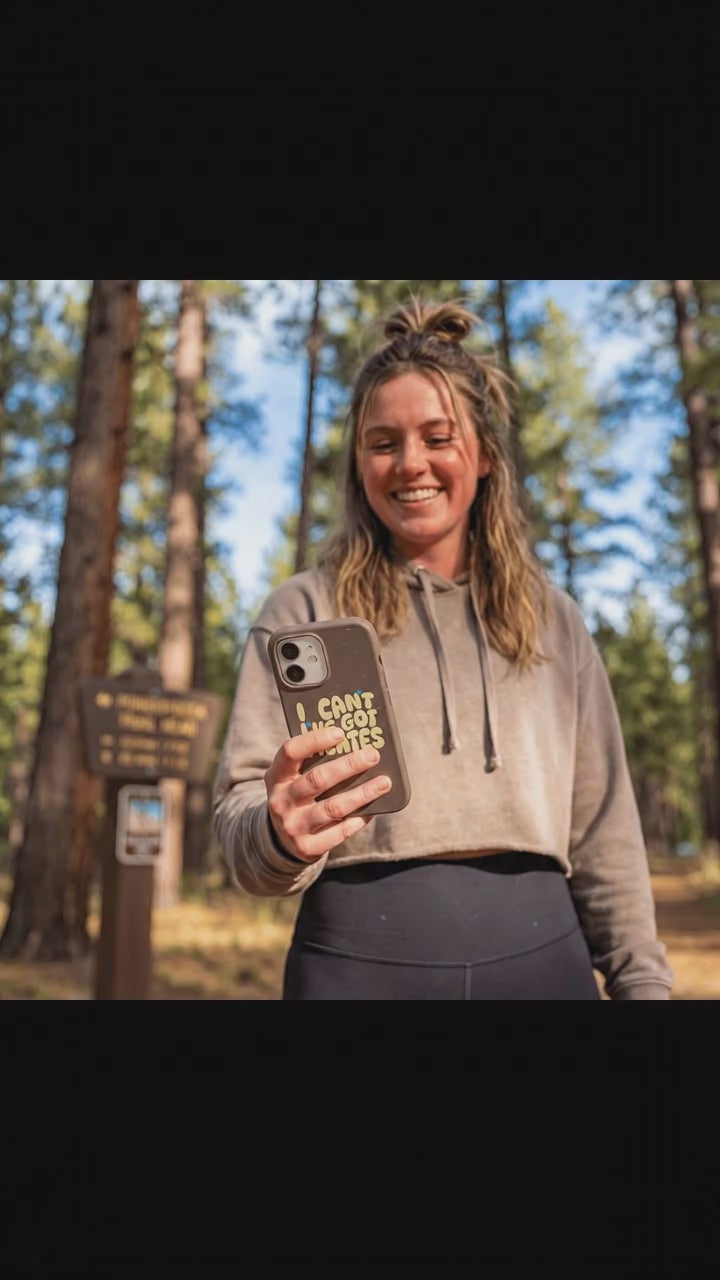 Chocolate Brown Ive got Pilates iPhone 17 Case - Product video demonstration