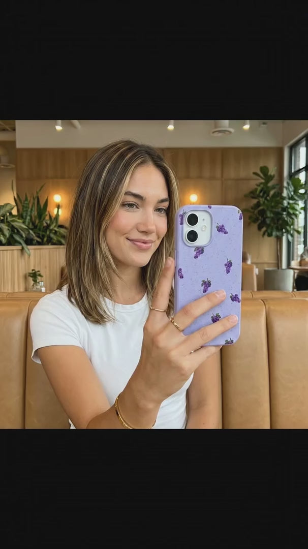 Lavender Grape Juice iPhone 15 Case - Product video demonstration