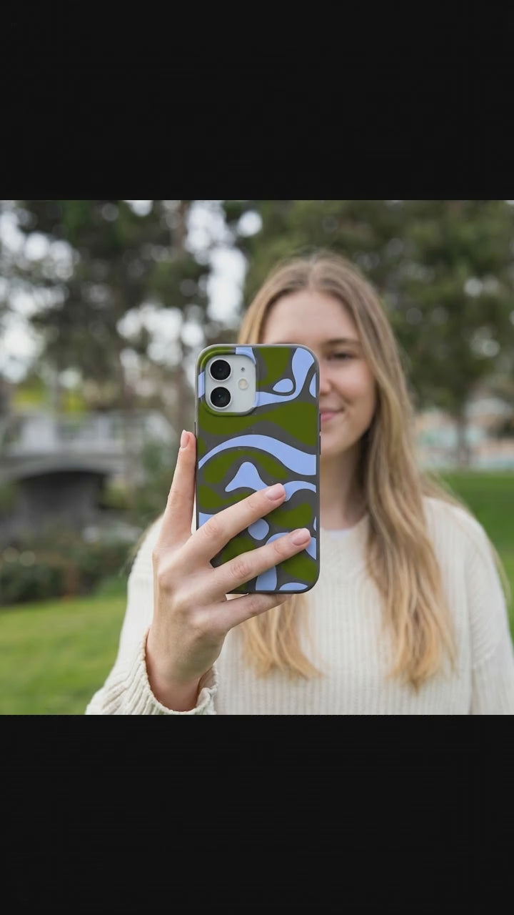 Black Curve and Flow iPhone 17 Case - Product video demonstration