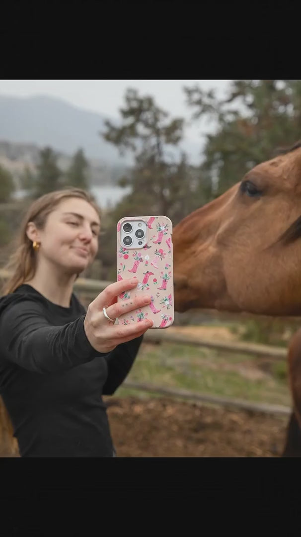 Seashell Boots N Flowers iPhone 15 Case - Product video demonstration