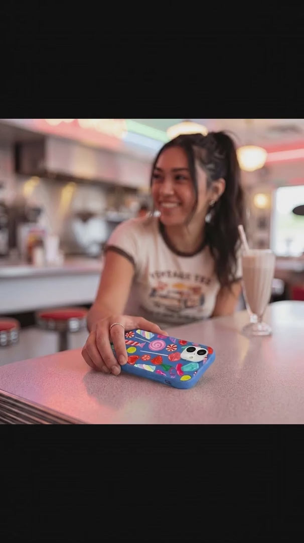 Electric Blue Candy Shop iPhone 13 Pro Max Case - Product video demonstration