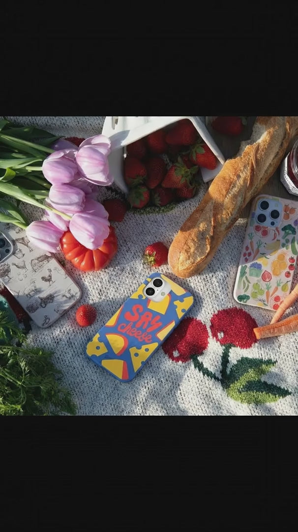 Electric Blue Say Cheese iPhone 16 Pro Max Case - Product video demonstration