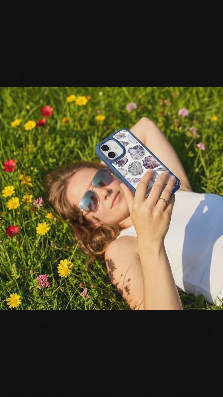 Clear Oceana Whorl iPhone 17 Case With True Blue Ridge (MagSafe included) - Product video demonstration