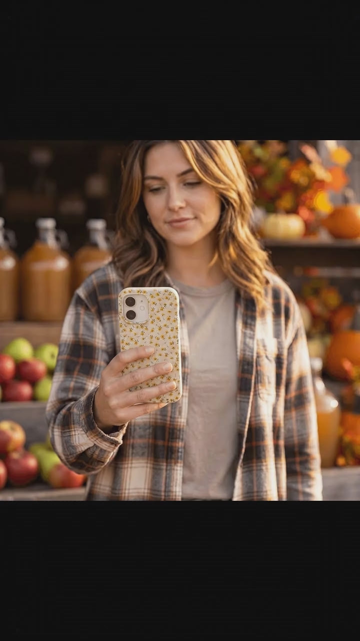 Seashell Little Yellow Flowers iPhone 17 Case - Product video demonstration