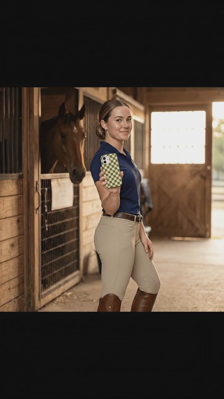 Forest Floor Matcha Check iPhone 17 Case - Product video demonstration