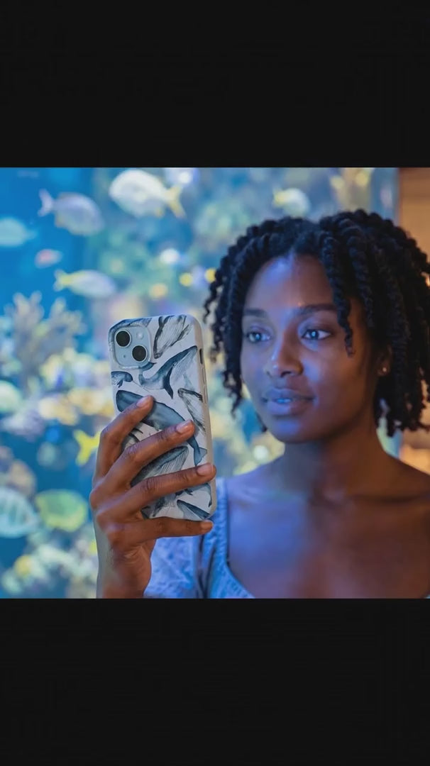 Powder Blue Whales iPhone 16 Pro Case - Product video demonstration