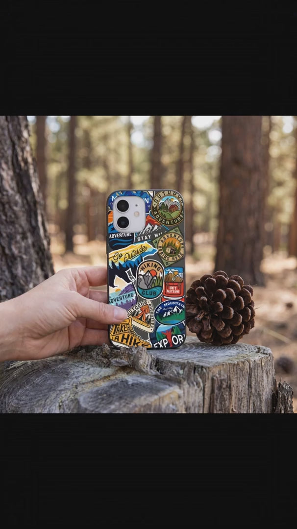 Black Trail Stickers iPhone 16 Pro Max Case - Product video demonstration
