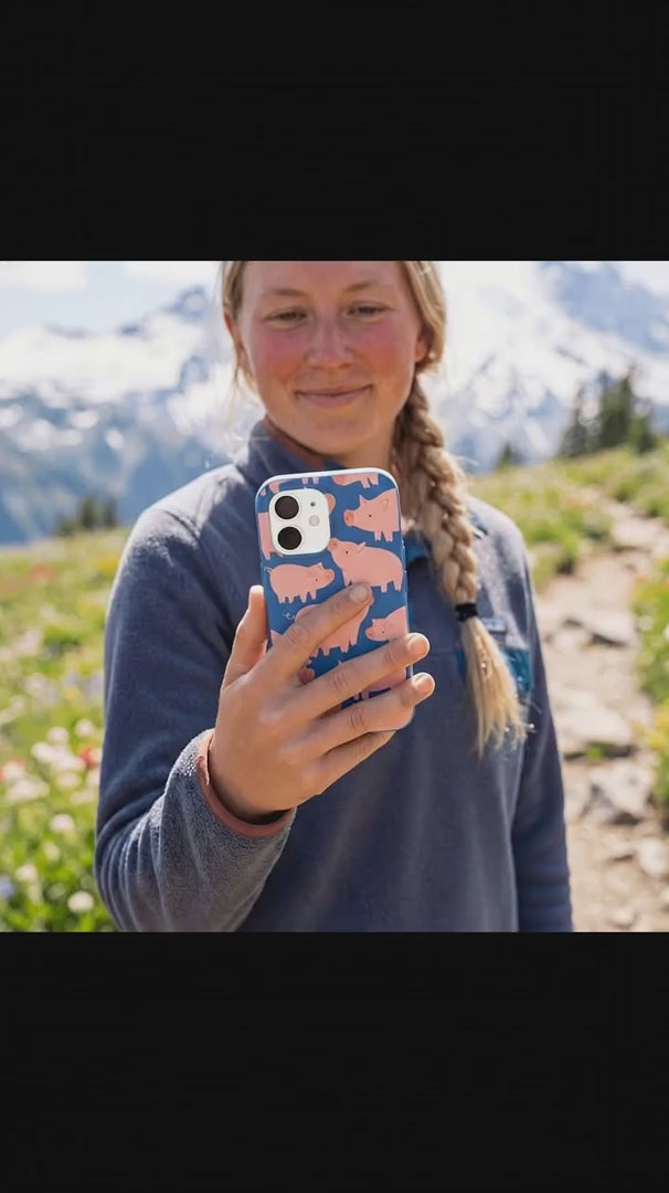 Electric Blue Piggies iPhone 16 Pro Max Case - Product video demonstration