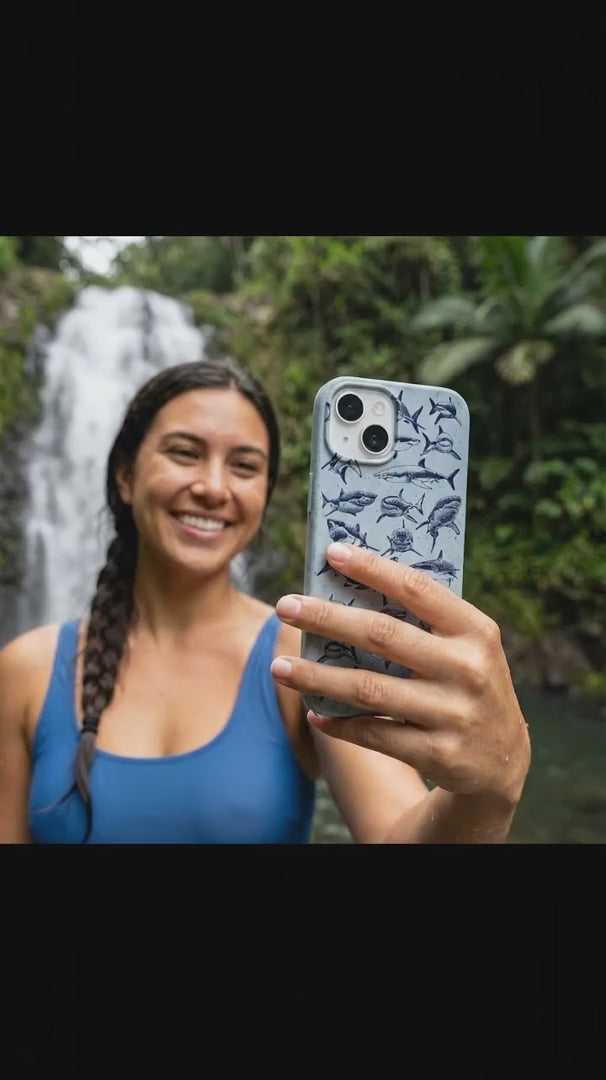Powder Blue Great White iPhone 17 Pro Case - Product video demonstration