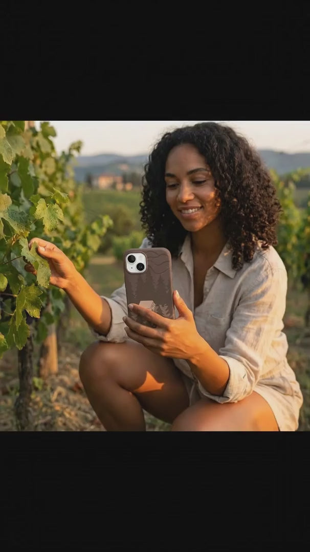 Chocolate Brown Hidden Cabin iPhone 15 Pro Case - Product video demonstration