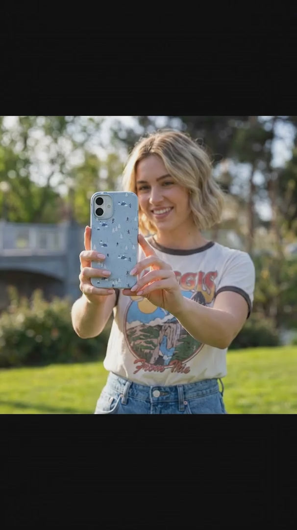 Powder Blue Ski Pass iPhone 16 Pro Max Case - Product video demonstration