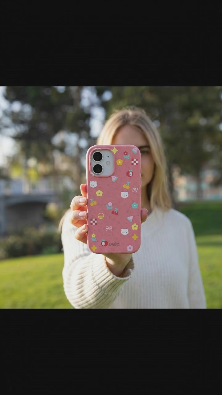 Bubblegum Pink Pretty Picnic iPhone 17 Case - Product video demonstration