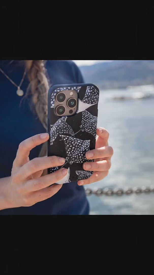 Black Midnight Rays iPhone 16 Pro Case - Product video demonstration