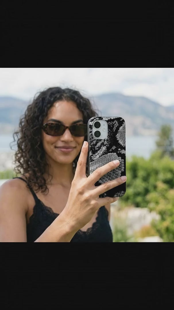 Black Snake Scale iPhone 16 Case - Product video demonstration