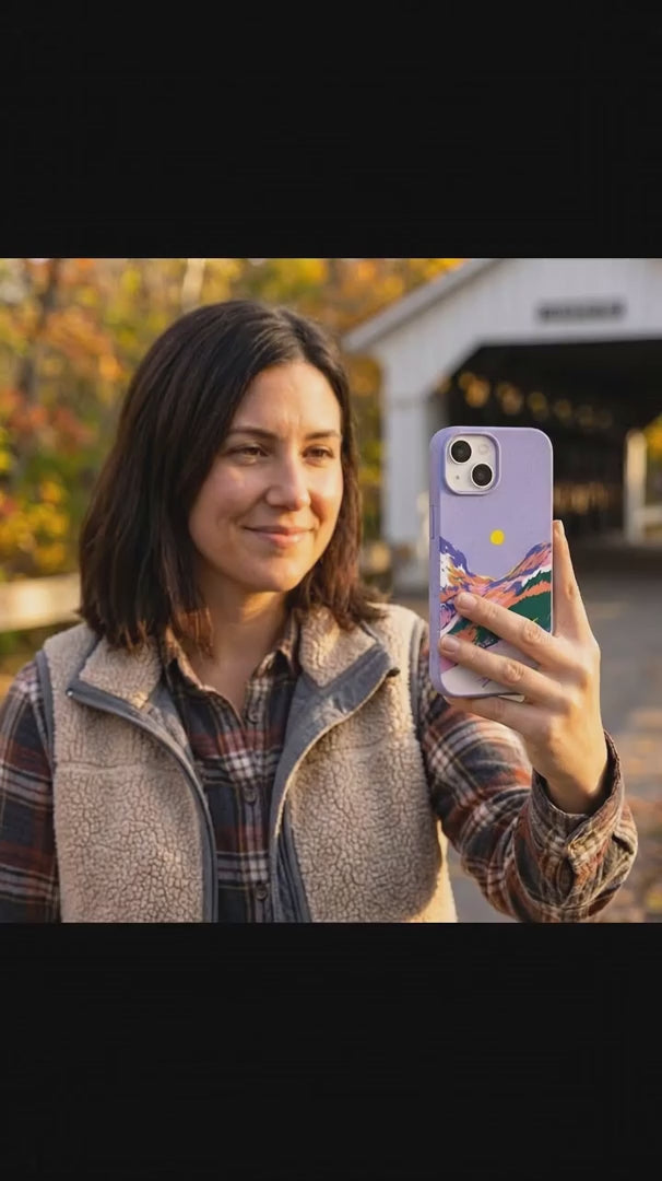 Lavender Alpine Sunset iPhone 16 Case - Product video demonstration