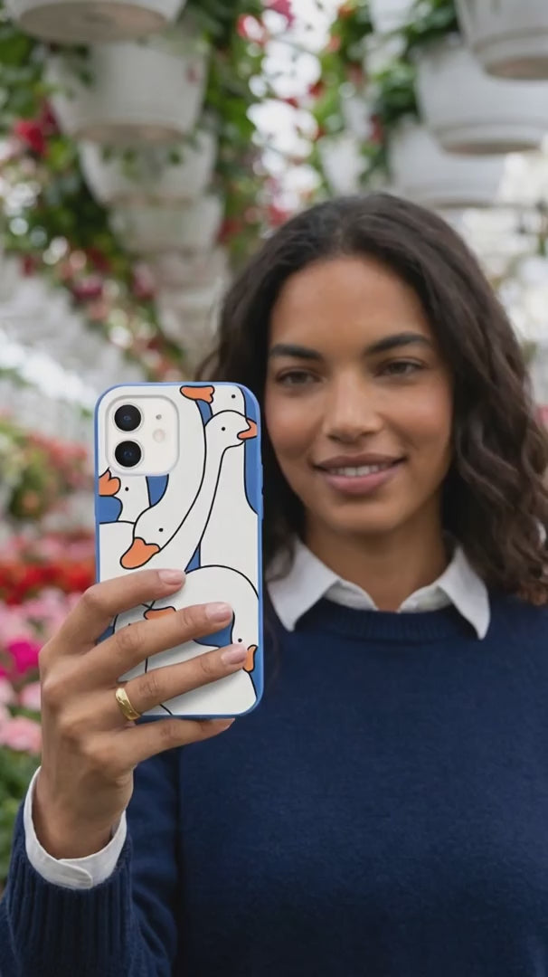 Electric Blue Silly Goose iPhone 13 Case