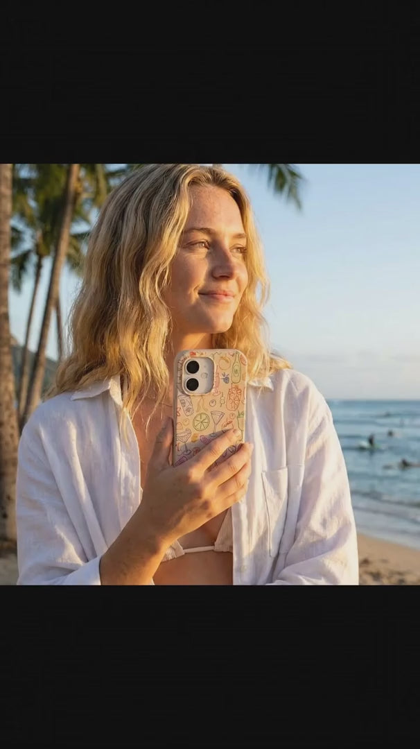 Seashell Happy Hour iPhone 16 Pro Max Case - Product video demonstration