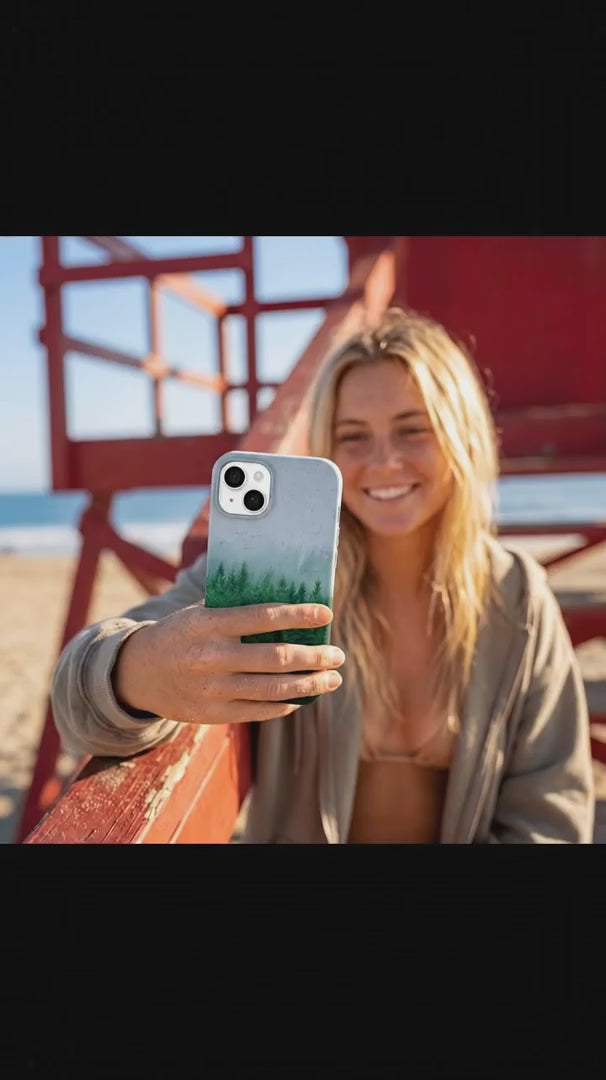 Powder Blue Forest Mist iPhone 16 Pro Max Case - Product video demonstration