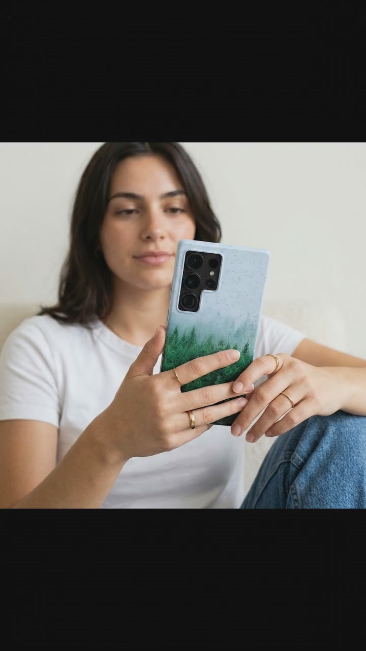 Powder Blue Forest Mist Samsung Galaxy S25 Ultra Case - Product video demonstration