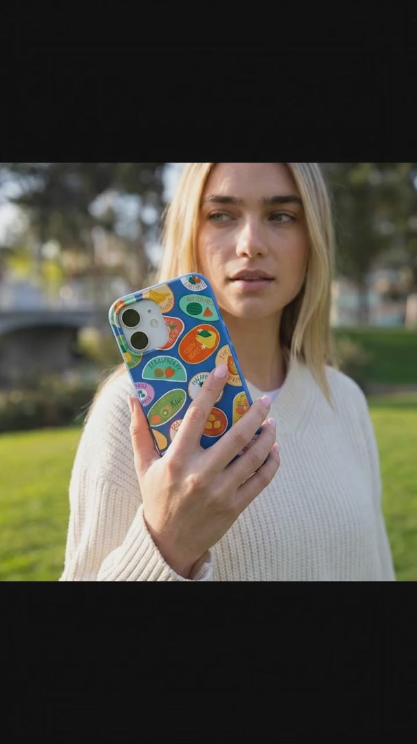 Electric Blue Frutti Club iPhone 15 Pro Case - Product video demonstration