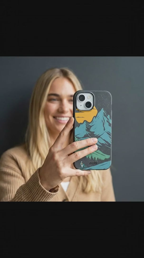 Black Vintage Peaks iPhone 17 Pro Case - Product video demonstration