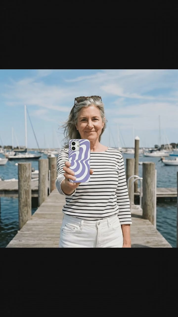 Lavender Flutter Right iPhone 17 Case - Product video demonstration