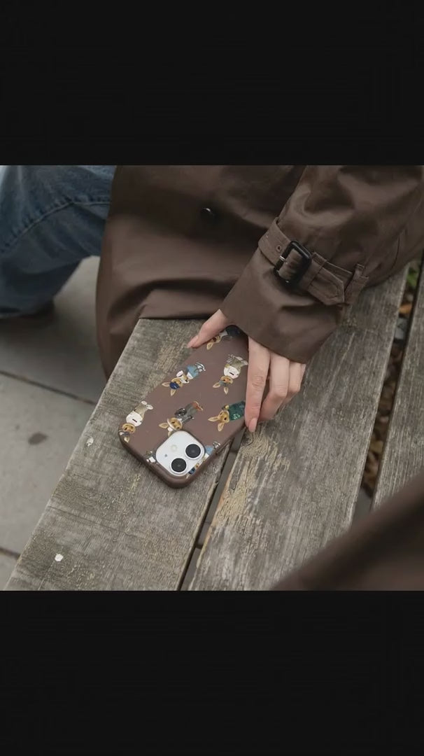 Chocolate Brown Rabbit Friends iPhone 17 Pro Case - Product video demonstration