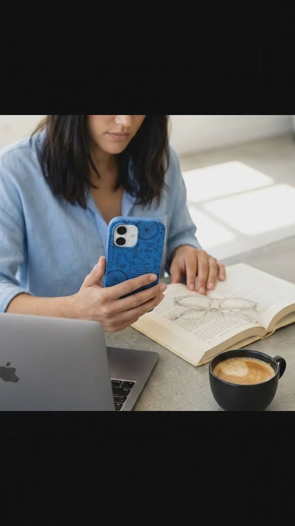 Electric Blue Changing Gears iPhone 16 Case - Product video demonstration