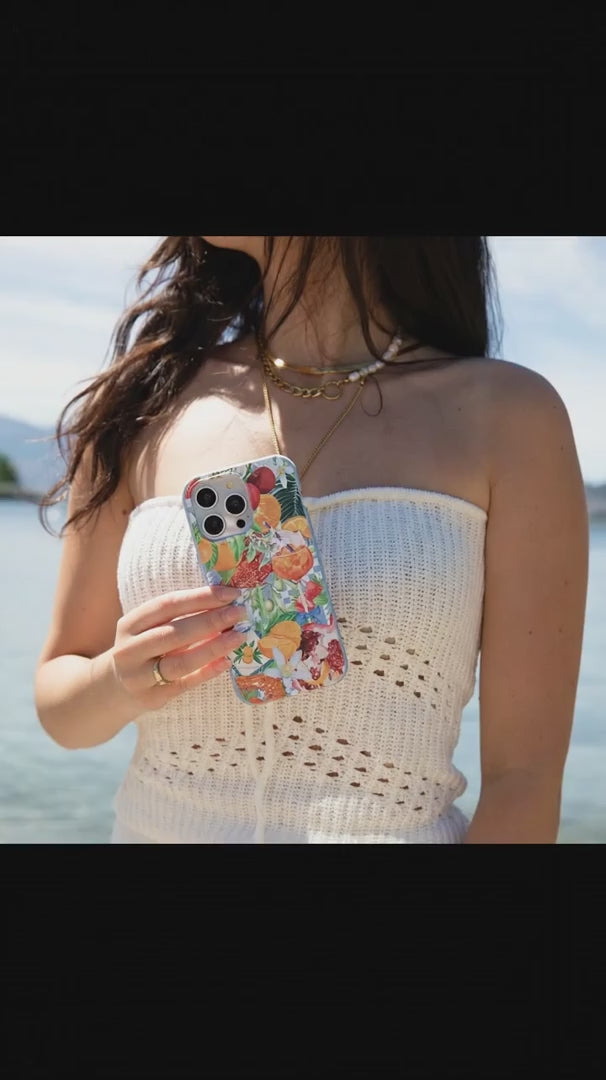 Powder Blue Mediterranean Summers iPhone 16 Pro Max Case - Product video demonstration