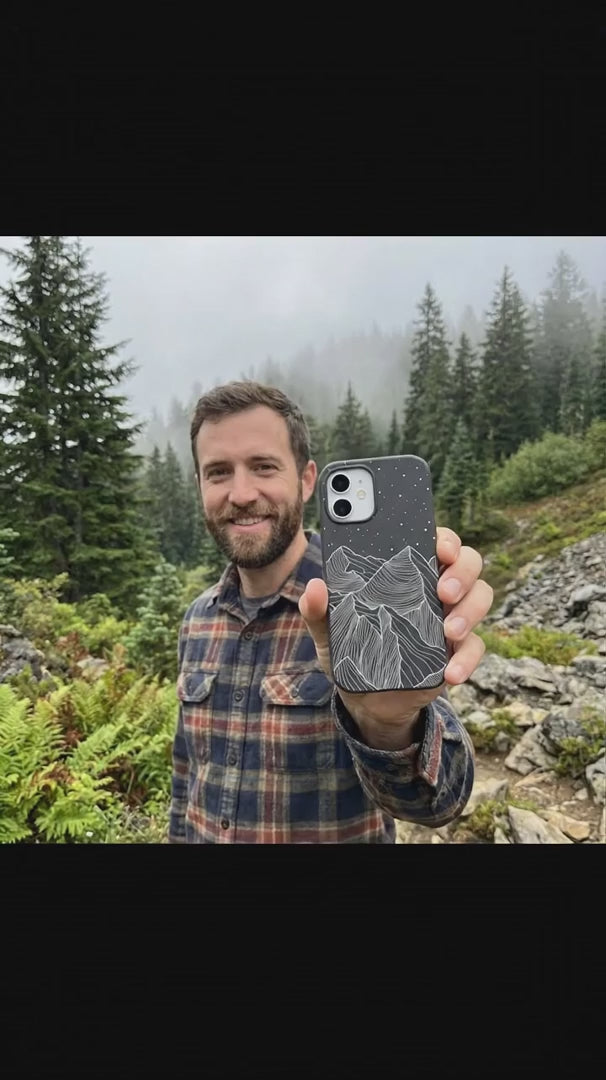 Black Night Panorama iPhone 16 Case - Product video demonstration