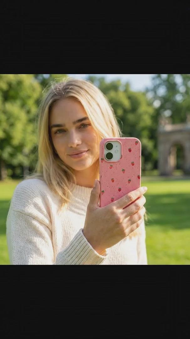 Bubblegum Pink Summer Berries iPhone 16 Case - Product video demonstration