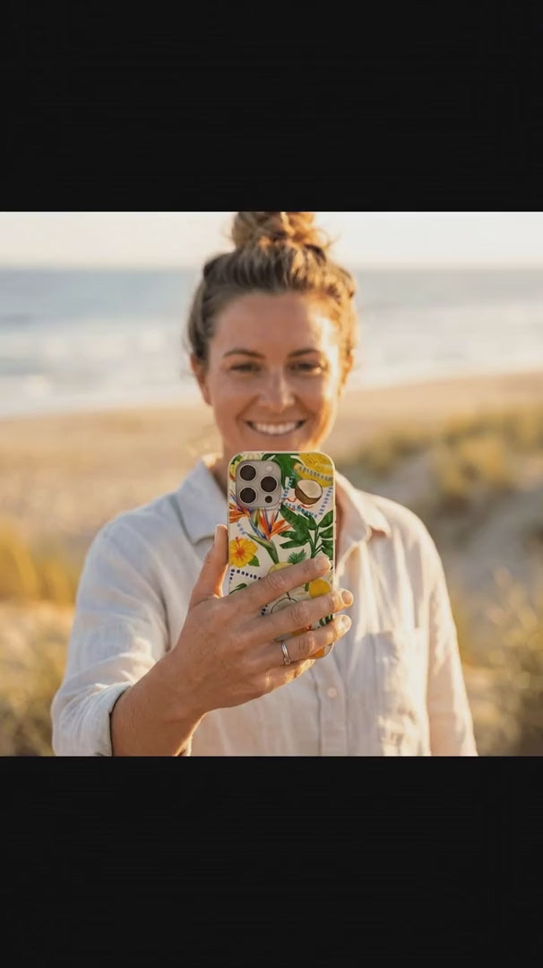 Seashell Tropics iPhone 15 Case - Product video demonstration