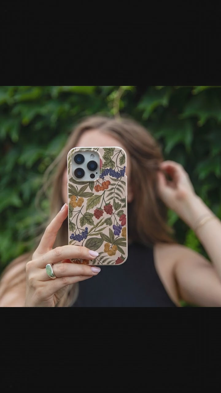 Seashell Fall Berries iPhone 17 Case - Product video demonstration
