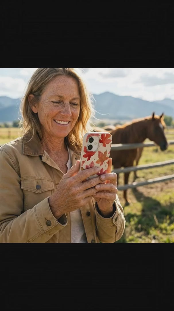 Seashell Maple Leaf iPhone 15 Case - Product video demonstration