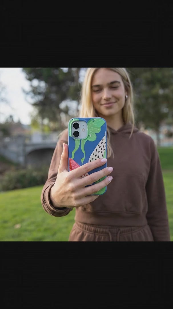 Electric Blue Mothopia iPhone 15 Case - Product video demonstration